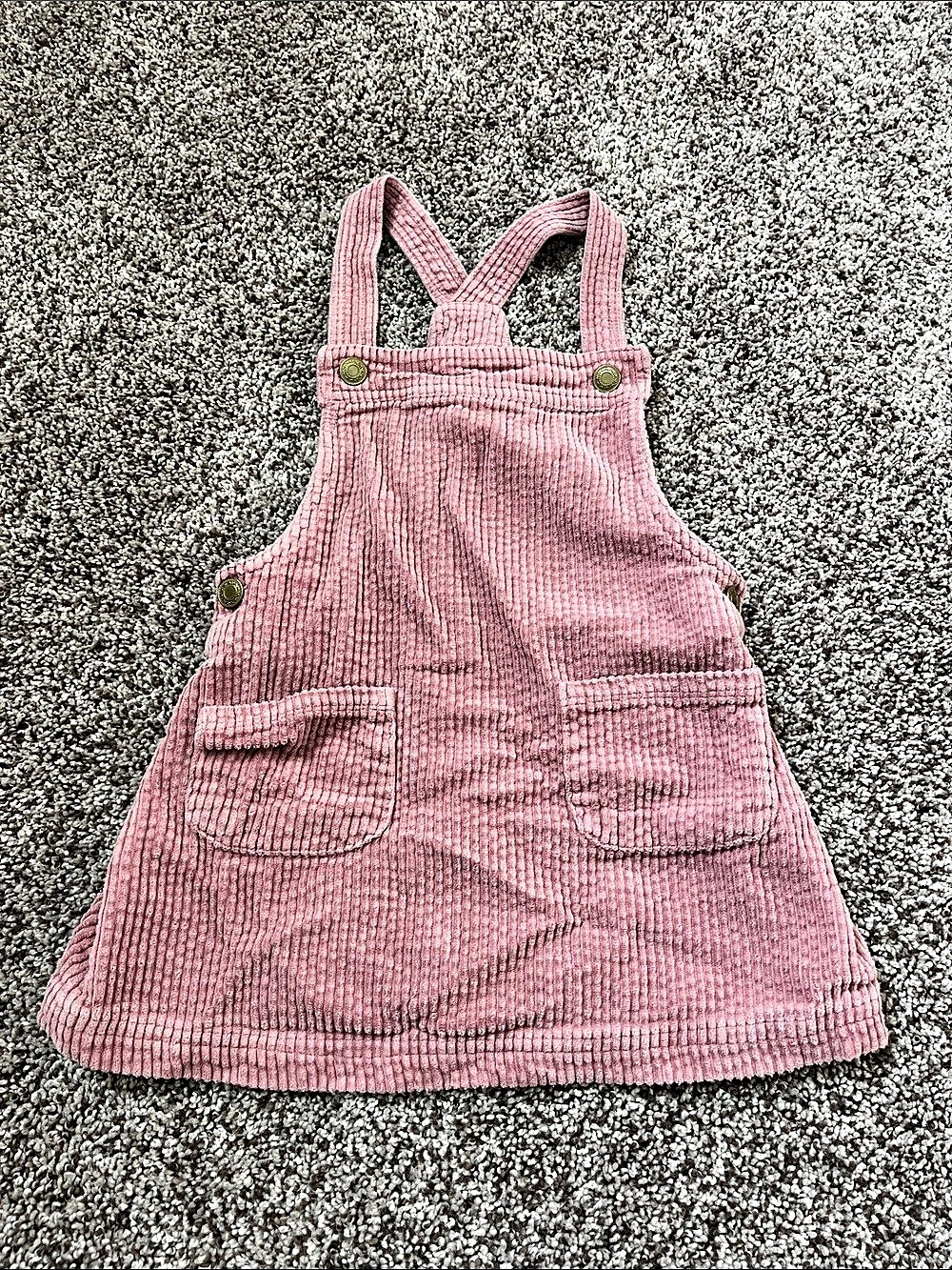 Tahari Corduroy Pinafore Dress Girls 2T